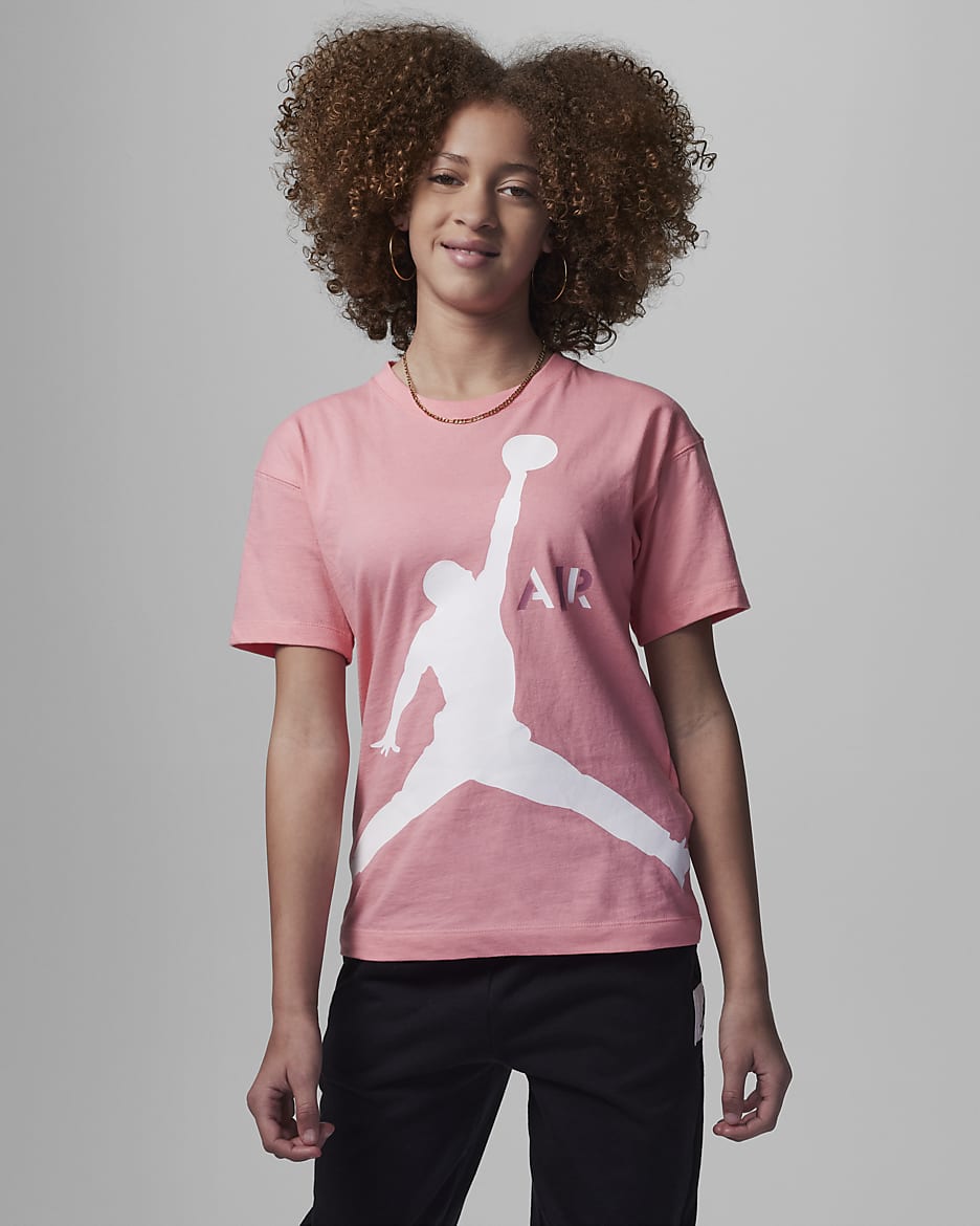 NIKE公式】ジョーダン ビッグ ジャンプマン エア Tシャツ ジュニア (ガールズ) Tシャツ.オンラインストア (通販サイト)